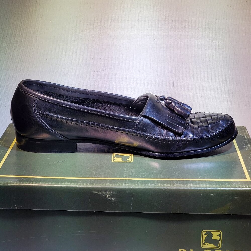 VINTAGE ***RARE*** R J COLT SAN REMO BLACK KILTIE TASSEL SLIP ON LOAFERS 1990'S - Picture 4 of 7